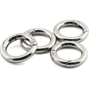 لا يزال مستيقظًا 5 PCs 28mm OD Spring Clip Round Carabiner Buckle ، قطر O حلقة SNAP TRIGGER BEACLE ، إكسسوارات DIY للسنانير لسلاسل المفاتيح ، حقيبة ، حقيبة اليد (الفضة) ، 3/4INCH
