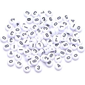 ToBeIT 800Pcs Glow Number Beads Mix Acrylic Beads Glow in Dack Beads for DIY Jewelry Making (bgglow-Color) in Kuwait