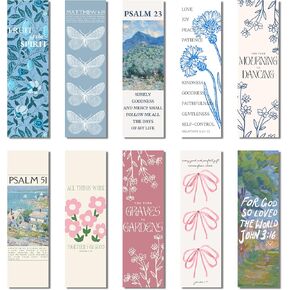 10 Pcs Christian Bookmarks for Women Unique Bookmarks Handmade Bible Christian Gifts for Women Book Lovers Readers Church Book Club