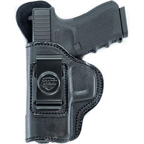 Maxx Carry IWB Leather Gun Holster Compatible with Glock 17, 22, 48 9 mm | Ruger SR9, SR40 |Springfield XDE 4.5 inch | Diamondback FS9