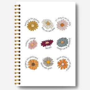 دفتر Guymn Inspirational Floral Notes ، التأكيدات الإيجابية اقتباس مجلة الزهور ، المجلات التحفيزية للنساء ، دفاتر غلاف زهرة غارقة 5.5x8.3 بوصة