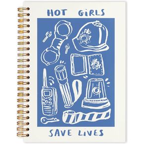 Ebukesh Nurse Notebook Journal 5.5x8.3 ، Hot Girls Save Lives Noting Notebooks لأخذ الملاحظات ، هدايا أسبوع الممرضات ، هدايا التمريض للنساء ، مجلة Orange Hardcover