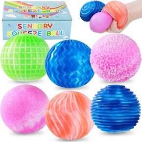 Stress Balls for Kids ,Fidget Toys Squishy, Squeezy, Stretchy Stress Fidget Balls, Slow Rising Squishy Ball for Party Favors, Classroom Prize, Travel Toy Gift, Hand Therapy Sensory Toy