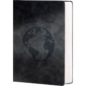 مجلة Cagie المبطنة للرجال ، مجلة غلاف فنية لكتابة 256 صفحة 100GSM ، A5 Leather Travel Notebooks ، هدايا ل Office Office Daily Note - Brown