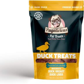 يعامل Pugalicious Pet (3.5 أوقية/100 جرام (حقيبة واحدة) للكلاب والقطط ، المصنوعة في الولايات المتحدة الأمريكية ، تجميد تجميد ، 100 ٪ من اللحوم والكبد ، لا حافظة إضافية ، كلها طبيعية ، تتدرب على تدريب الحيوانات الأليفة ...