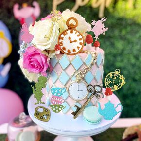 Laventy Alice in Onederland Cake Decoration Party Supplies Favors Decoration Cake Decoration