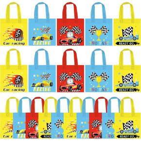 BANBALLON 20 PCS RACING CAR PARTY الأكياس - حقائب هدية غير منسوجة لأكياس عيد ميلاد الأطفال ، حفلة موضوع ، استحمام الطفل - RACER Goodie Supplies (Style 1)