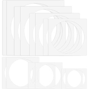 14 PCS Circle Stencil للطلاء 7 مختلف أحجام الرش قالبًا على ورق خشب الحائط ورقة بلاستيكية لمشاريع الفنون المنزل تزيين الهدايا التنوير