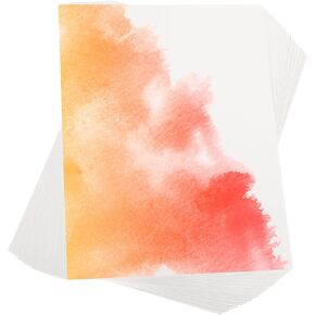 Patikil 50 pcs ورقة ألوان مائية القطن النقي 140 رطل/300 GSM ورقة تلوين المياه ورقة لفنان الرسم بالألوان المائية ، 6x8 بوصة