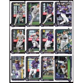 2025 Topps Series 1 Colorado Rockies Baseball Card Team Set Charlie Blackmon, Michael Toglia, Jordan Beck
