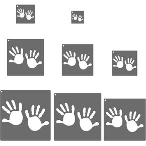 Stencls Hand Stencil ، 16 جهاز كمبيوتر الشخصي للرسوم الطلاء القابلة لإعادة الاستخدام للطلاء على الحائط ، الخشب ، النسيج