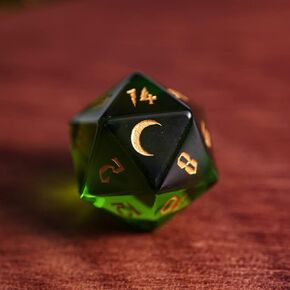 مجموعة DND DND Langwei DND ، الزهر الخضراء Peridot D&D Polyhedral ، الأدوار الطبيعية للأحجار الكريمة تلعب DICE لألعاب TRPG Table Games DND و Dragons Games ، 7 PCS