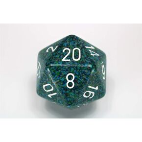 تشيسكس 34 ملم SPECKED SEA D20 DIE ، 20 جانبًا ، موت متعدد السطوح ، إكسسوارات لعبة الطاولة ، لعب الأدوار ، الأبراج المحصنة والتنين (D&D)