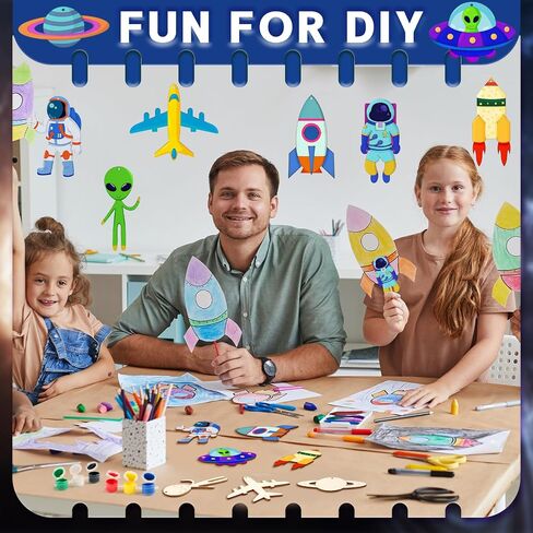 24 مجموعة الديناصورات حفلة تفضل مجموعات الغابة الحرف الإمدادات DIY الديناصورات الغابة الطلاء الخشبي مجموعة التلوين الخشبية عيد ميلاد جيد الأكياس الهدايا جوائز in Kuwait