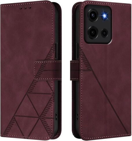 حالة من موتورولا موتو G 5G 2025 حالة محفظة الرجال بو الجلود مع حامل البطاقة كيكستاند الورقة المغناطيسية Flip Flip Froofchproof Protection Phone for Motorola Moto G 5G 2025 Black YB in Kuwait