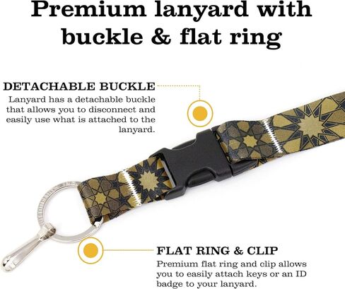 Buttonsmith Geeky Tech Premium Lanyard - Made in the USA in Saudi Arabia