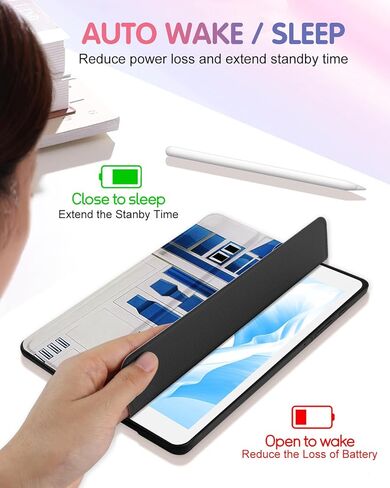 for Samsung Galaxy Tab S6 Lite Case 10.4 Inch 2022/2020 Women Girls Cute Folio Cover with Pencil Holder Girly Butterfly Teens Design Auto Wake/Sleep Stand Tablet Cases SM-P610/P613/P615/P619 in Kuwait