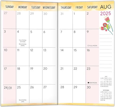 2026 Pocket Planner: مخطط تقويم الجيب الشهري لمدة عامين (29 شهرًا): أغسطس 2025-ديسمبر 2027 ، 6.5 "× 3.5"-فطر وودلاند in Kuwait