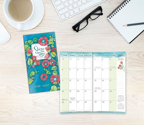 2026 Pocket Planner: مخطط تقويم الجيب الشهري لمدة عامين (29 شهرًا): أغسطس 2025-ديسمبر 2027 ، 6.5 "× 3.5"-فطر وودلاند in Kuwait