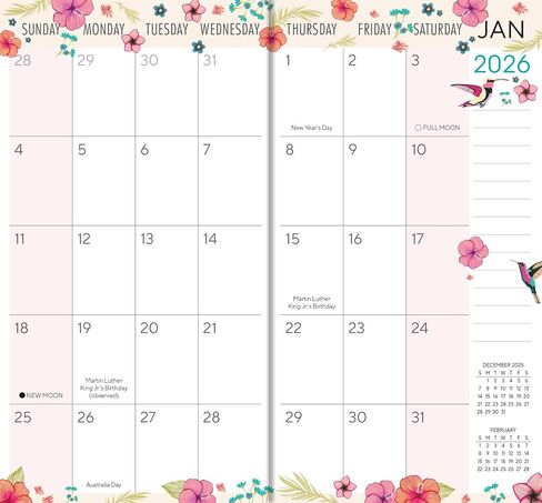 2026 Pocket Planner: مخطط تقويم الجيب الشهري لمدة عامين (29 شهرًا): أغسطس 2025-ديسمبر 2027 ، 6.5 "× 3.5"-فطر وودلاند in Kuwait