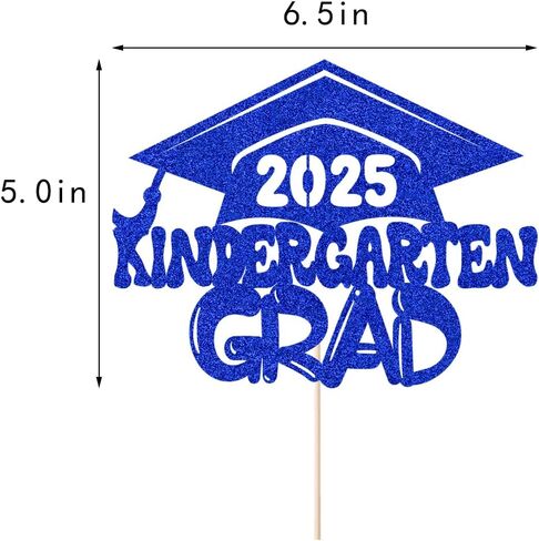 Kindergarten Grad 2025 Graduation Cake Topper-Congrats Grad,2025 Preschool Graduation Party Decor (blue) in Saudi Arabia