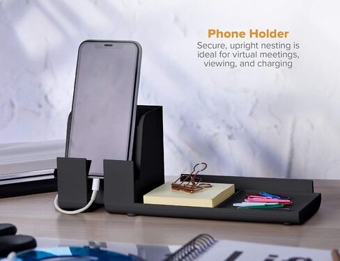 Bostitch Konnect Qi Certified Wireless Charging Desk Accessory Kit with Pencil Cups in Saudi Arabia