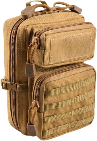 M MCGUIRE GEAR, Admin Molle Pouches, Small Multi Pocket Medicine Bag, Travel First Aid Kit, IFAK Med Kit, and Emergency Survival Kit, Backpacking and Hiking Essentials in Kuwait