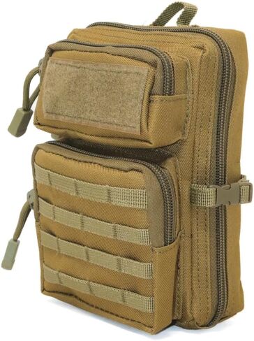 M MCGUIRE GEAR, Admin Molle Pouches, Small Multi Pocket Medicine Bag, Travel First Aid Kit, IFAK Med Kit, and Emergency Survival Kit, Backpacking and Hiking Essentials in Kuwait