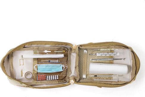 M MCGUIRE GEAR, Admin Molle Pouches, Small Multi Pocket Medicine Bag, Travel First Aid Kit, IFAK Med Kit, and Emergency Survival Kit, Backpacking and Hiking Essentials in Kuwait