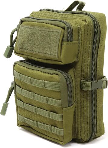 M MCGUIRE GEAR, Admin Molle Pouches, Small Multi Pocket Medicine Bag, Travel First Aid Kit, IFAK Med Kit, and Emergency Survival Kit, Backpacking and Hiking Essentials in Kuwait