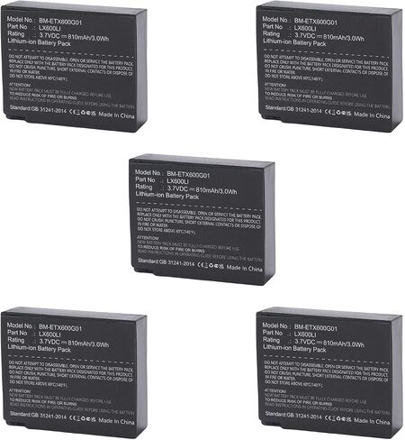 5 Pcs Battery Replacement for Eartec Hub Systems HUB Ultralite, Battery Part NO LX600LI in Saudi Arabia