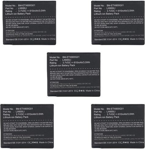 5 Pcs Battery Replacement for Eartec Hub Systems HUB Ultralite, Battery Part NO LX600LI in Saudi Arabia