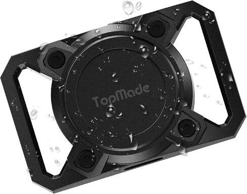 TopMade Smart Pet Tracker with Collar Holder, Cat Dog Tracker Compatible with Apple Find My, Anti-Lost Device Find Tag for Dogs, Cats, Pets, Luggage, Bag Straps, Not a GPS Tracker, Gunmetal in Saudi Arabia