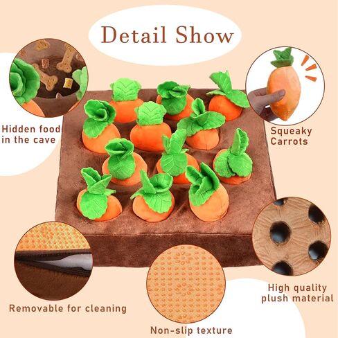 Carrot Dog Toy, Dog Toys to Hide Treats Inside, Snuffle Mat for Puppies, Puzzle Toys for Dogs, Interactive Dog Toys for Indoor, Dog Toys for Small Dogs Medium Large Dogs in Saudi Arabia