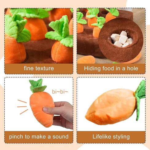Carrot Dog Toy, Dog Toys to Hide Treats Inside, Snuffle Mat for Puppies, Puzzle Toys for Dogs, Interactive Dog Toys for Indoor, Dog Toys for Small Dogs Medium Large Dogs in Saudi Arabia