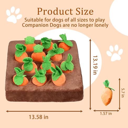 Carrot Dog Toy, Dog Toys to Hide Treats Inside, Snuffle Mat for Puppies, Puzzle Toys for Dogs, Interactive Dog Toys for Indoor, Dog Toys for Small Dogs Medium Large Dogs in Saudi Arabia