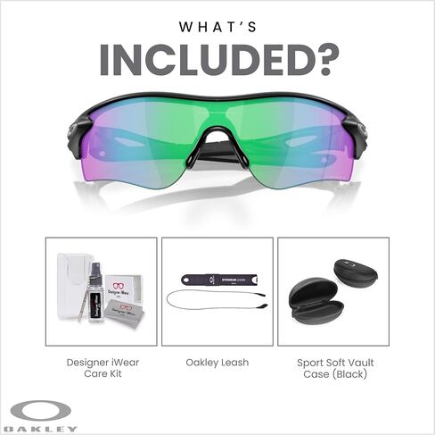Oakley Radar Lock Path Asian Fit OO9206 Low Bridge Rectangle Sunglasses for Men+BUNDLE Leash+Designer iWear Kit in Kuwait