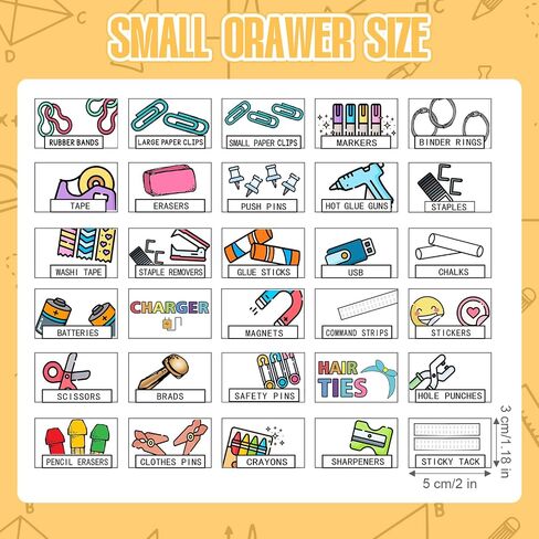 Frienda 84 Pcs 4 Sheet Toolbox Labels Tool Box Storage Stickers Teacher Drawer Tag Colorful Classroom Decor for Back to School Teachers Classroom Organization(Pastel) in Saudi Arabia