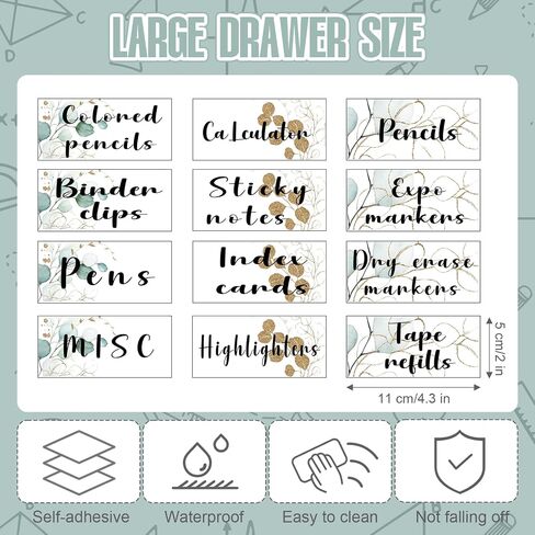 Frienda 84 Pcs 4 Sheet Toolbox Labels Tool Box Storage Stickers Teacher Drawer Tag Colorful Classroom Decor for Back to School Teachers Classroom Organization(Pastel) in Saudi Arabia