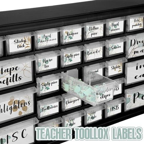 Frienda 84 Pcs 4 Sheet Toolbox Labels Tool Box Storage Stickers Teacher Drawer Tag Colorful Classroom Decor for Back to School Teachers Classroom Organization(Pastel) in Saudi Arabia