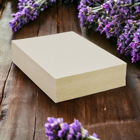 Kathmandu Valley Co. Deluxe 5x7 inch Lokta Card Stock Paper (Japanese Washi Method) with Clean-cut Edges for Vintage Stationery, Printing Decorative Wedding Invitations. Handmade in Nepal (100 Sheets) in Kuwait