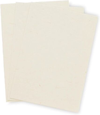 Kathmandu Valley Co. Deluxe 5x7 inch Lokta Card Stock Paper (Japanese Washi Method) with Clean-cut Edges for Vintage Stationery, Printing Decorative Wedding Invitations. Handmade in Nepal (100 Sheets) in Kuwait