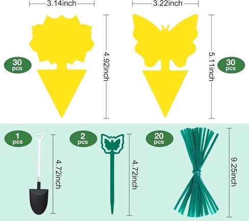36 Pack Fruit Fly Trap for Indoors, Fungus Gnat Killer Indoor Sticky Traps for Mosquito, Bug Insect Catcher Killer for Houseplant in Kuwait