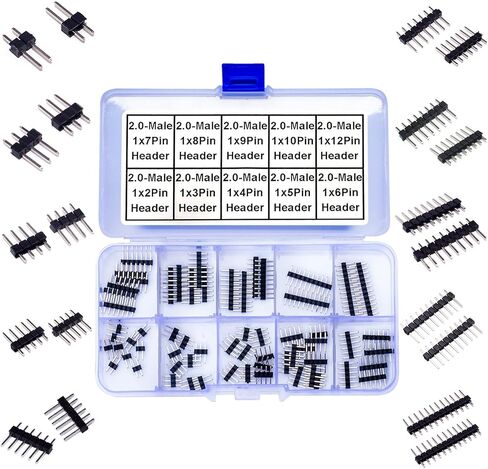 رأس دبوس 2.0 مم ، أنثى مستقيم دالك صف دبوس 180 درجة موصل ، 2x2 2x3 2x4 2x5 2x6 2x7 2x8 2x9 2x10 2x12 رأس دبوس للوحة ثنائي الفينيل متعدد الكلور (Ki-2.0-STR-FEMALE) in Kuwait