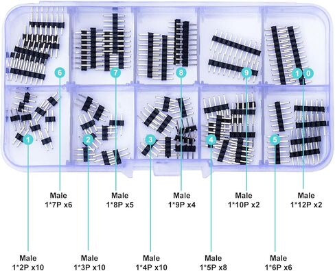 رأس دبوس 2.0 مم ، أنثى مستقيم دالك صف دبوس 180 درجة موصل ، 2x2 2x3 2x4 2x5 2x6 2x7 2x8 2x9 2x10 2x12 رأس دبوس للوحة ثنائي الفينيل متعدد الكلور (Ki-2.0-STR-FEMALE) in Kuwait