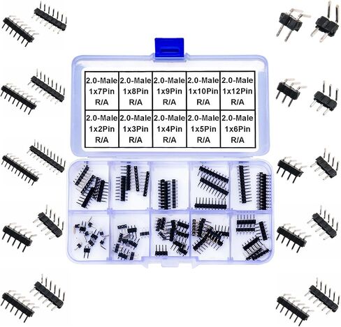 2.0mm Pin Header,Female Straight Dual Row Header Pin 180 Degree Connector,2x2 2x3 2x4 2x5 2x6 2x7 2x8 2x9 2x10 2x12 Pin Header for PCB Board (KI-2.0-Dual-Str-Female) in Saudi Arabia
