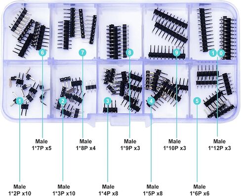 2.0mm Pin Header,Female Straight Dual Row Header Pin 180 Degree Connector,2x2 2x3 2x4 2x5 2x6 2x7 2x8 2x9 2x10 2x12 Pin Header for PCB Board (KI-2.0-Dual-Str-Female) in Saudi Arabia
