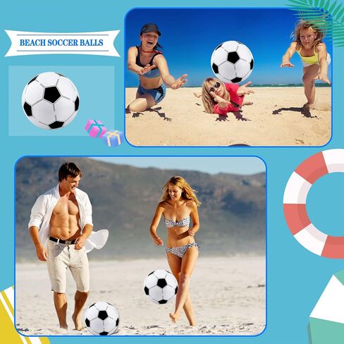 30 Pack 16 Inch Inflatable Soccer Ball Inflatable Basketball Blow Up Basketball Soccer Beach Balls for Sport Party Summer Pool Beach Activities in Kuwait