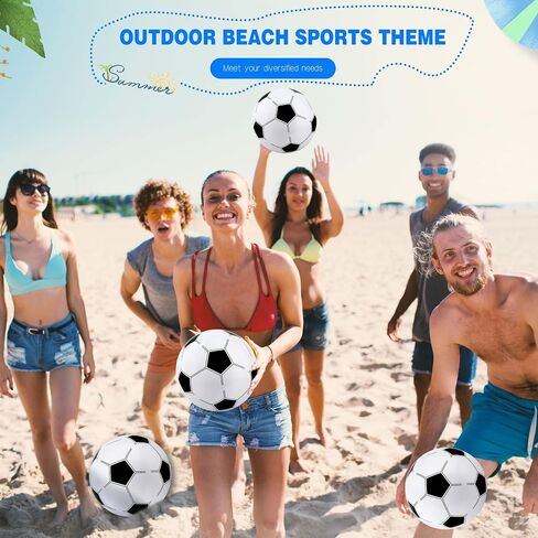 30 Pack 16 Inch Inflatable Soccer Ball Inflatable Basketball Blow Up Basketball Soccer Beach Balls for Sport Party Summer Pool Beach Activities in Kuwait