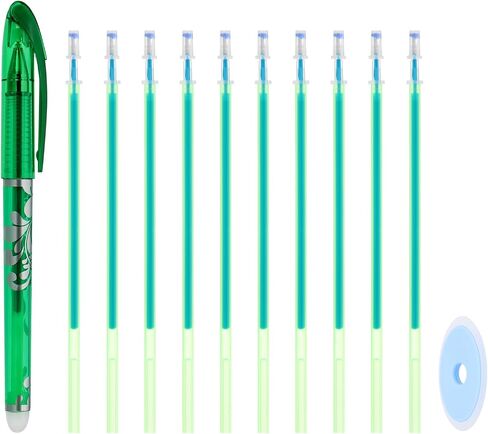 PATIKIL Erasable Gel Pens with 10 Refills & 1 Erasers, 0.5mm Heat Erasable Pens for Fabric Red Ink Fabric Marking Pen for Sewing Quilting Planner Writing in Saudi Arabia
